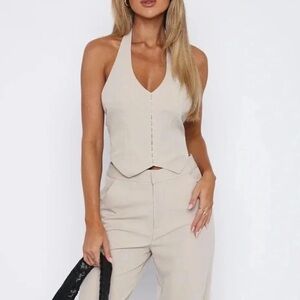 White Fox Boutique “5th Avenue Backless Vest” - NWT